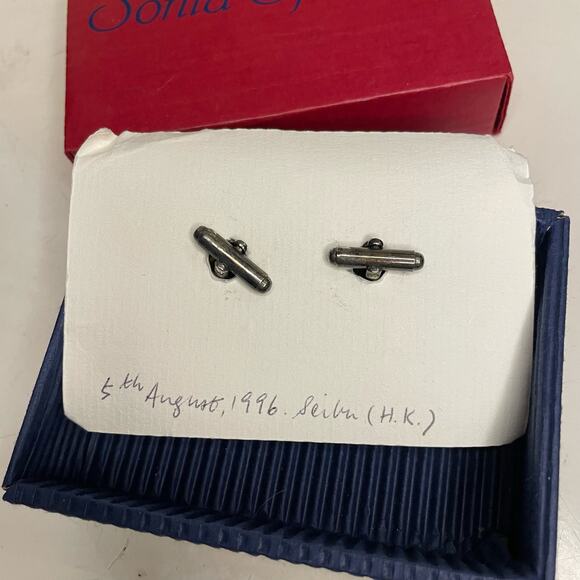 SALE!! Vintage Sonia Spencer exclusively for Loft Cufflinks Bone China England - Picture 3 of 3